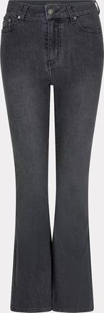 Esqualo Womens Colored Flair Trousers In Denim Black