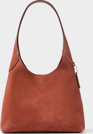 Coach Womens Brooklyn rust brown suede hobo bag
