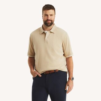 Nautica Big & Tall Classic Fit Seersucker Polo
