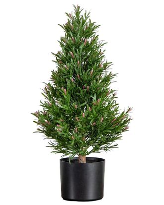 Nearly Natural 2Ft Indoor/Outdoor Uv-Resistant Artificial Rosemary Cone Topiary Tree