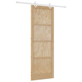 vidaXL Puerta Corredera Natural Y Blanco 83 X 232 Cm Vidaxl