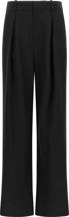 Maison Margiela Broeken, Dames, Zwart, 2Xs, Wol, Broek met lage kruisnaad