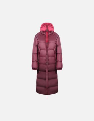 Parajumpers Womens Parajumpers Sleeping Bag Reversible Red Long Hooded Down Jacket - Size: 10/8