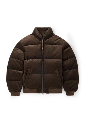 Polo Ralph Lauren Wyoming Quilted Cotton-Corduroy Down Mock-Neck Bomber Jacket