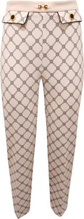 Elisabetta Franchi Pa-S71-51E2 Cropped Broek - Dames - Vrijetijds broeken - Beige - XS - Broeken