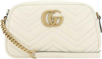 Gucci White Marmont Small Shoulder Bag