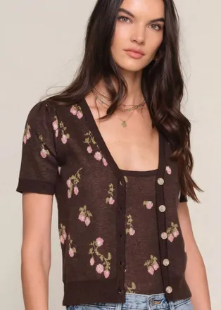 Heartloom Jodene Cardigan In Coco