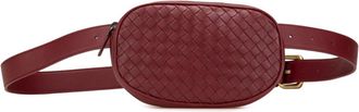 Bottega Veneta Bordeaux Red Color Wine Leather Fanny Pack (Pre-Owned)