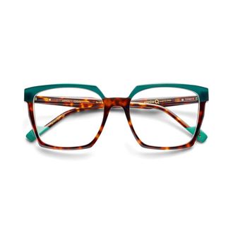 Etnia Barcelona Apfel Bold Square Frame Eyeglasses with Tortoiseshell Accents