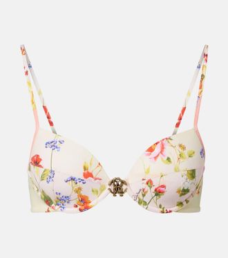 Roberto Cavalli Printed bikini top