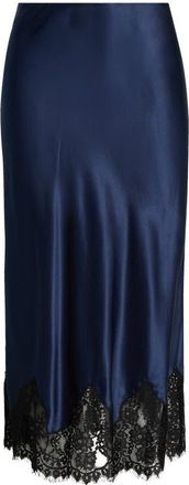 Reformation Carolina Silk Maxi Skirt in Navy at Nordstrom, Size X-Small