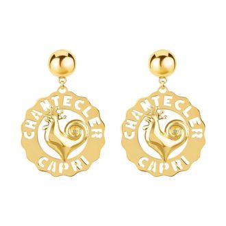 CHANTECLER Oorbellen Logo Goud - Dames - Oorbellen - Geel - ONE Size - Accessoires