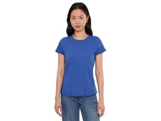 Nic+Zoe Lace Knit T-Shirt Womens Clothing Neptune : XL (US 16-18), Cotton
