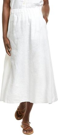 Eileen Fisher womens Linen Skirt, m, White