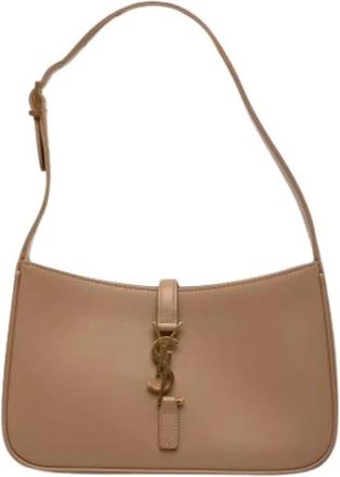 Saint Laurent Pre-owned Vintage Schoudertas - Dames - Vintage Schoudertas - Beige - ONE Size - Leer - Vintage