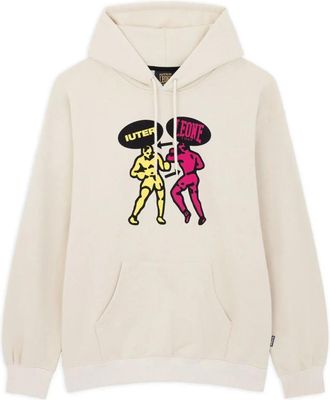 Iuter Katoenen Gebreide Kleding en Sweatshirts- Fighters Hoodie - Heren - Hoodies - Beige - M - Katoen - Hoodies & sweatvesten