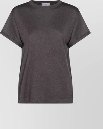 Brunello Cucinelli short sleeve crewneck sparkling finish