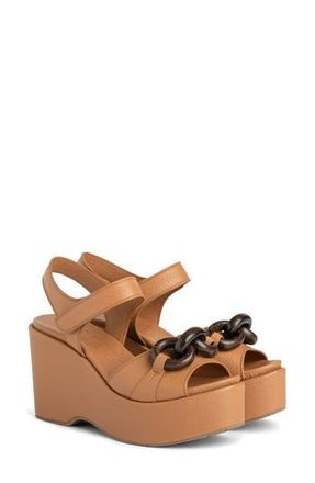 Pedro Garcia Delta Platform Wedge Sandal in Tan at Nordstrom Rack, Size 10Us / 40Eu