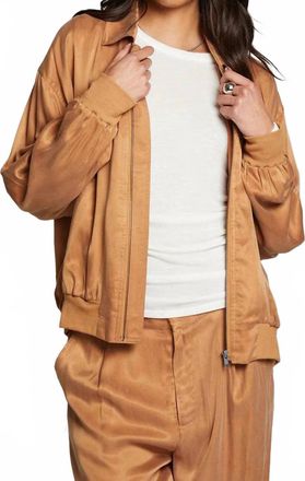 Chaser Johnny Zip Up Jacket In Toffee
