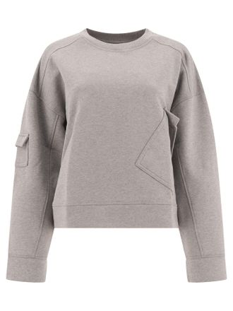 Ganni Womens Sweatshirts - Grey Cotton - Size Small