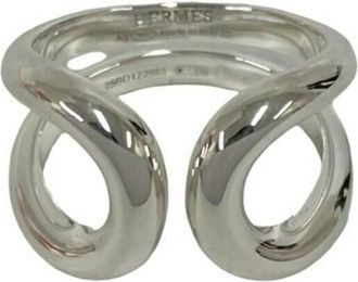 Herm&egrave;s Silver Silver 925 Band Ring (Pre-Owned)