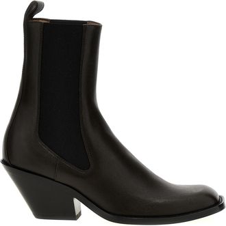 Khaite Brown Calfskin Chelsea Womens Boots