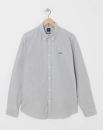 HUGO BOSS Classic Long Sleeve Green Shirt