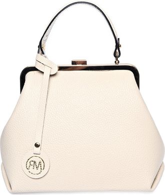 Roberta M Beige Rundleer Tas
