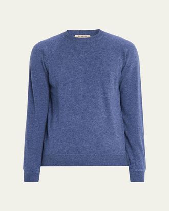 Fioroni Cashmere Mens Sweatshirt-Style Cashmere Crewneck Sweater