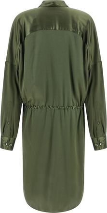 Dries Van Noten Womens Bicolor Silk Midi Dress