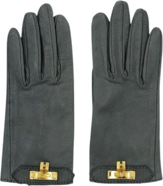 Herm&egrave;s Pre-owned Kelly Handschoenen - Dames - Vintage Accessoires - Groen - ONE Size - Leer - Vintage