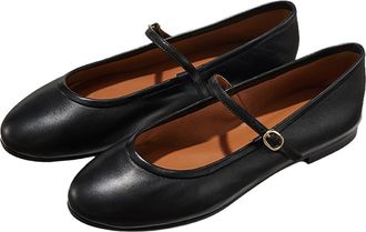 Margaux Eyewear The Demi Jane Flat in Black Nappa at Nordstrom, Size 40.5