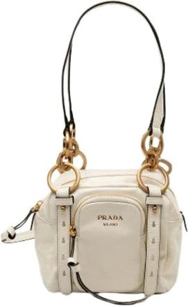 Prada Pre-owned Handbags, female, White, Size: ONE SIZE Pre-owned The Dangle Handbag