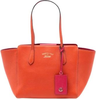Gucci Pre-owned Tote Bags, female, Orange, Size: ONE SIZE Pre-owned The Swing