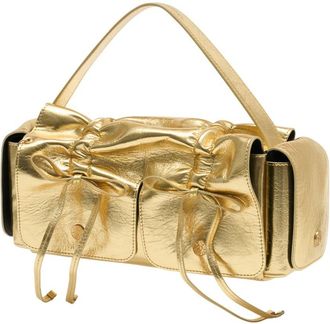 Acne Studios Womens Shoulder Bag Gold Calfskin