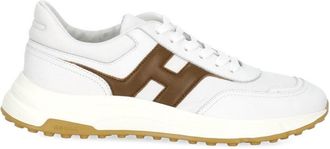 Hogan White Leather Low-Top Sneakers