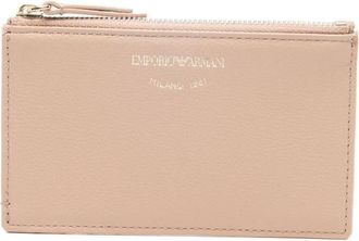 Emporio Armani Vivienne Card Holder - Dames - Portefeuilles - Beige - ONE Size - Leer - Accessoires