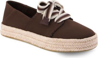 Toms Carolina Lace-Up Espadrille in Dark Brown at Nordstrom, Size 9.5