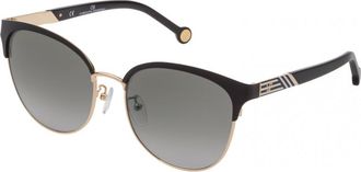 Carolina Herrera Womens SHE119560302 56 Sunglasses - Black - One Size