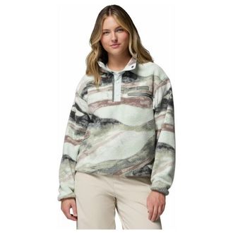 Columbia Helvetia II Printed Cropped Half Snap Fleecepullover f&uuml;r Damen | grau