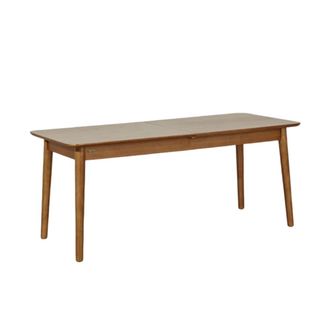 Robin des Bois Mesa de comedor rectangular estilo escandinavo, 6 marr&oacute;n