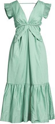 Farm Rio LIGHT GREEN BUTTERFLY MIDI DRESS