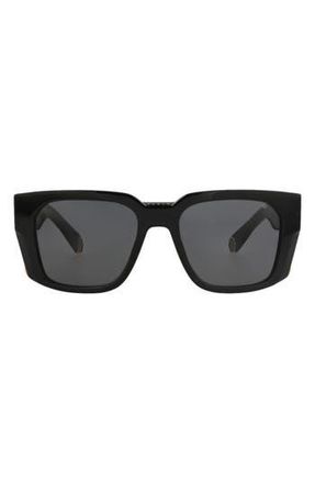 Philipp Plein 54mm Square Sunglasses in Black Black Blue at Nordstrom Rack