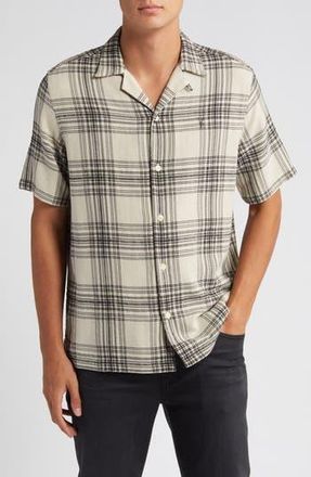 AllSaints Padres Plaid Camp Shirt in Lace White at Nordstrom Rack, Size Xx-Large