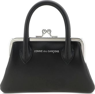 Comme Des Gar&ccedil;ons Tassen, Dames, Zwart, ONE Size, Leer, Portemonnee met Beugelhandvatten