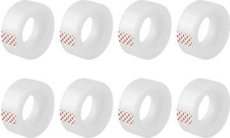 OEM 8 Rollos De Cinta Adhesiva Transparente Para Oficina, Dimensiones 18 Mm X 30 M, Cinta Adhesiva Transparente Con Fuerte Adherencia