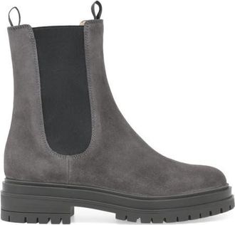 Gianvito Rossi Chester Biker in Grey Suede at Nordstrom, Size 37.5