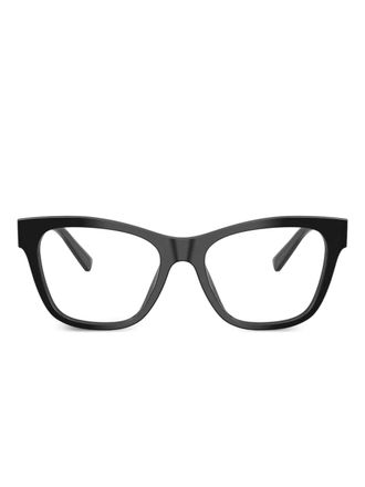 Dolce & Gabbana Eyewear geometric-frame glasses - women - Acetate - 55 - Black