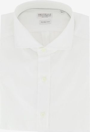 Brunello Cucinelli Slim-Fit-Hemd aus Baumwoll-Twill