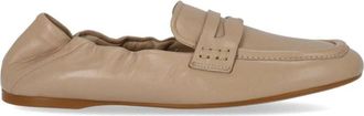 Guglielmo Rotta Satin Camoscio Loafer - Dames - Loafers - Beige - 37 EU - Leer - Schoenen